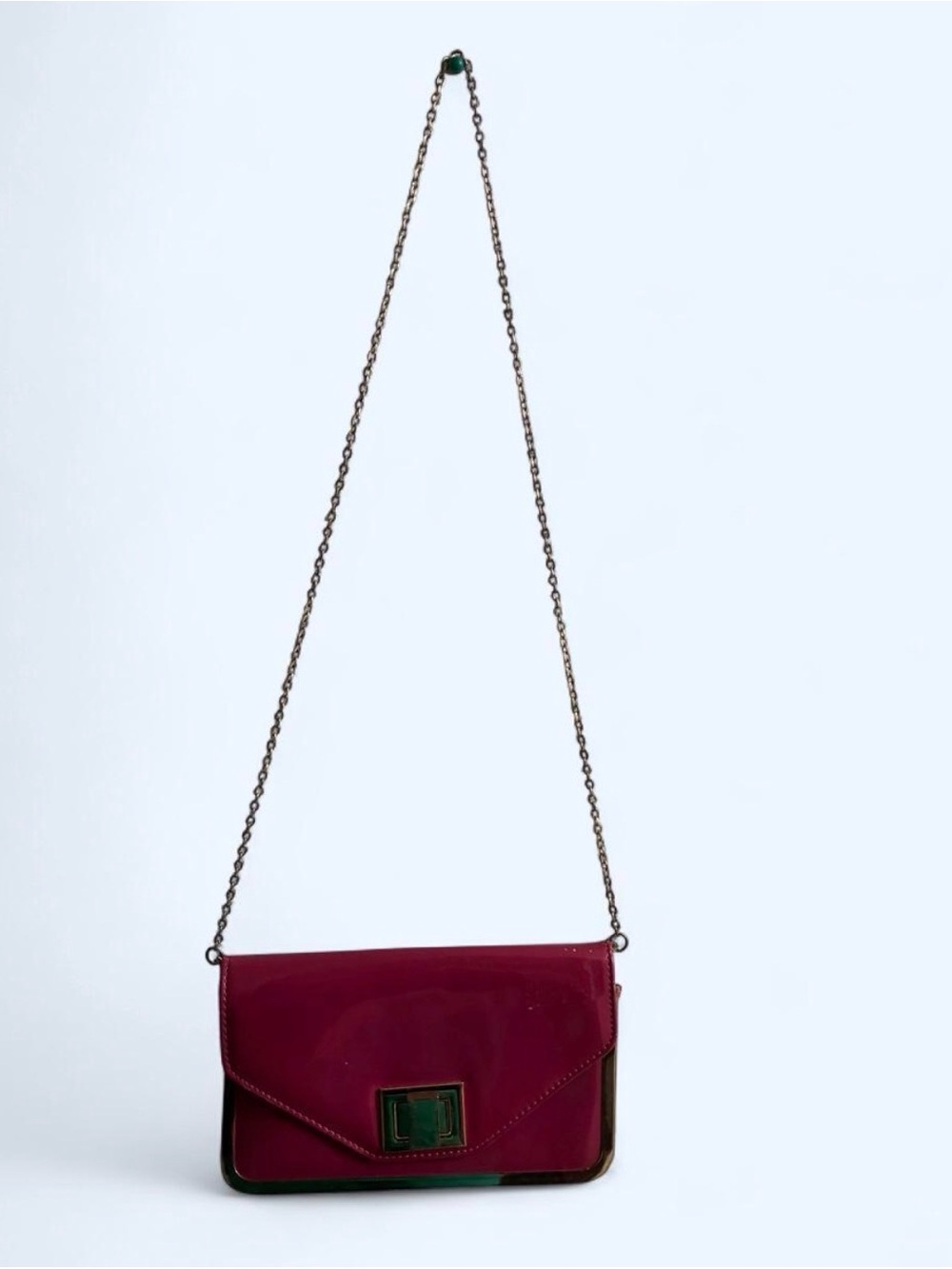 Vintage Chain Clutch in Hot Pink